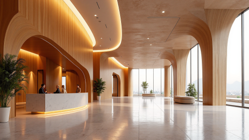 重庆会展酒店外观，现代化建筑，大型会议中心，交通便利